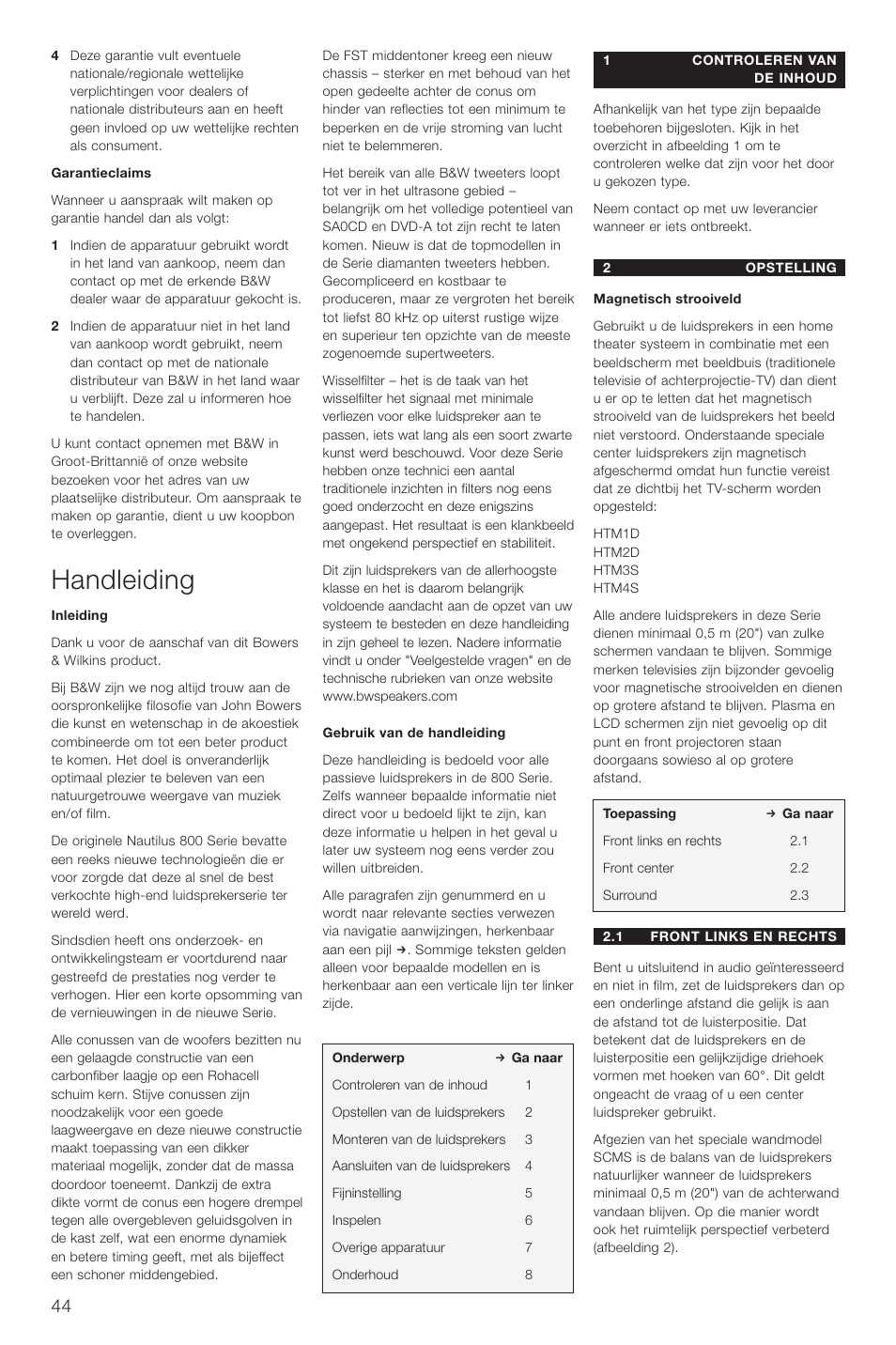 Handleiding | Bowers & Wilkins DS8 User Manual | Page 47 / 112