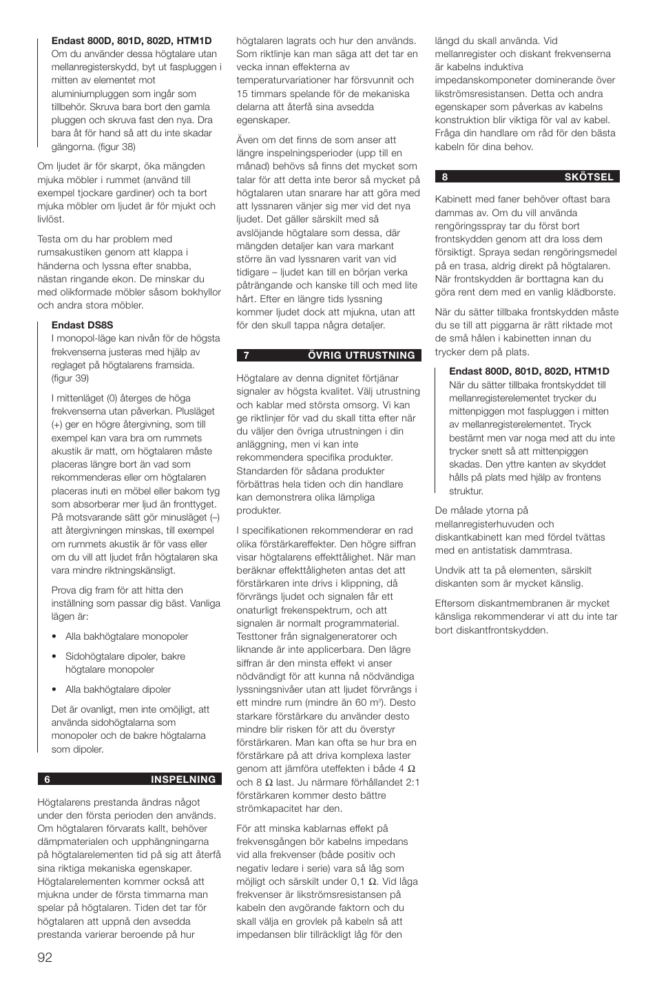 Bowers & Wilkins DS8 User Manual | Page 95 / 112