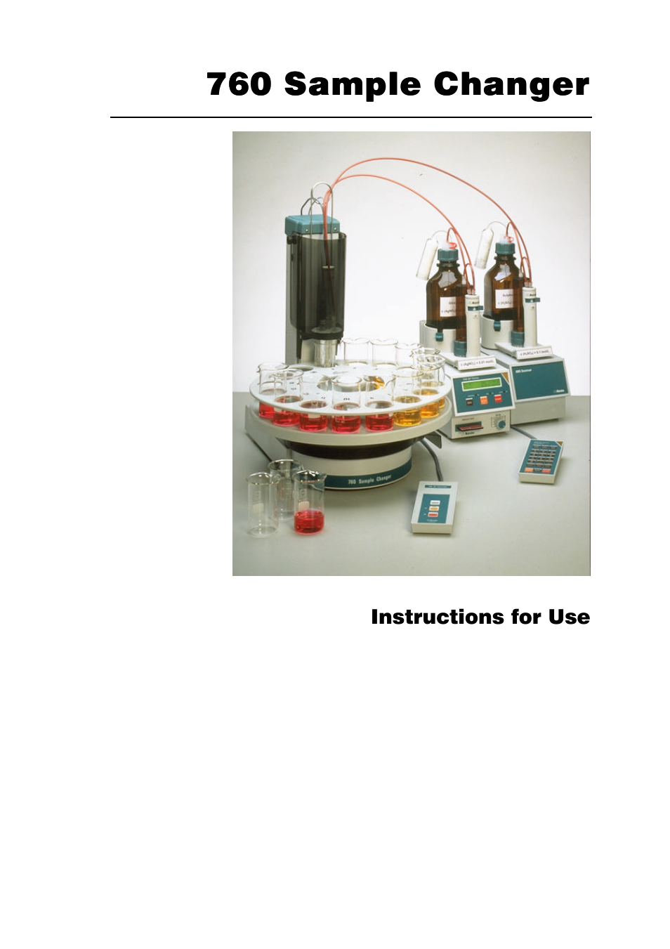 Metrohm 760 Sample Changer User Manual | 40 pages