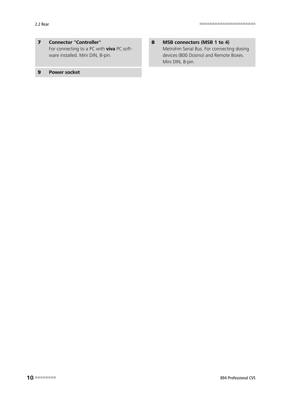 Metrohm 894 Professional CVS User Manual | Page 20 / 107