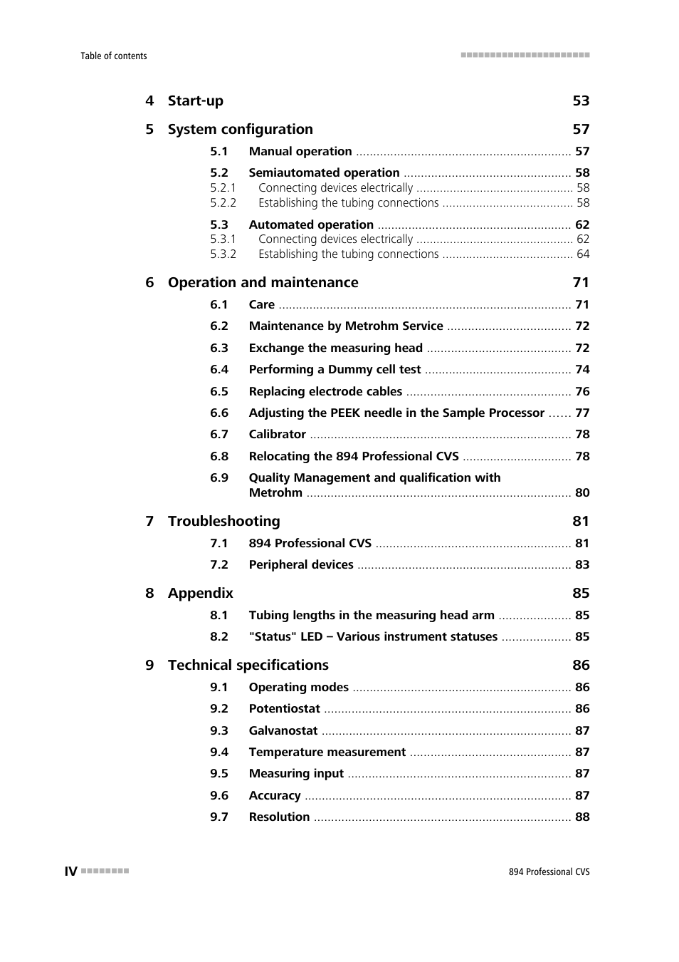 Metrohm 894 Professional CVS User Manual | Page 6 / 107