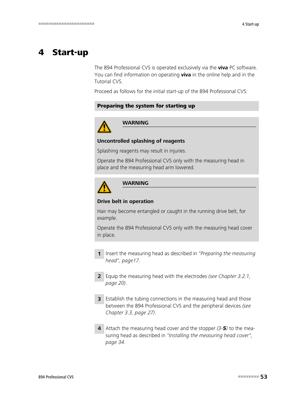 4 start-up | Metrohm 894 Professional CVS User Manual | Page 63 / 107