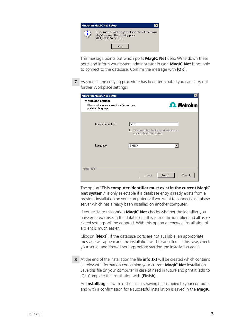 Metrohm MagIC Net 1.1 User Manual | Page 3 / 9