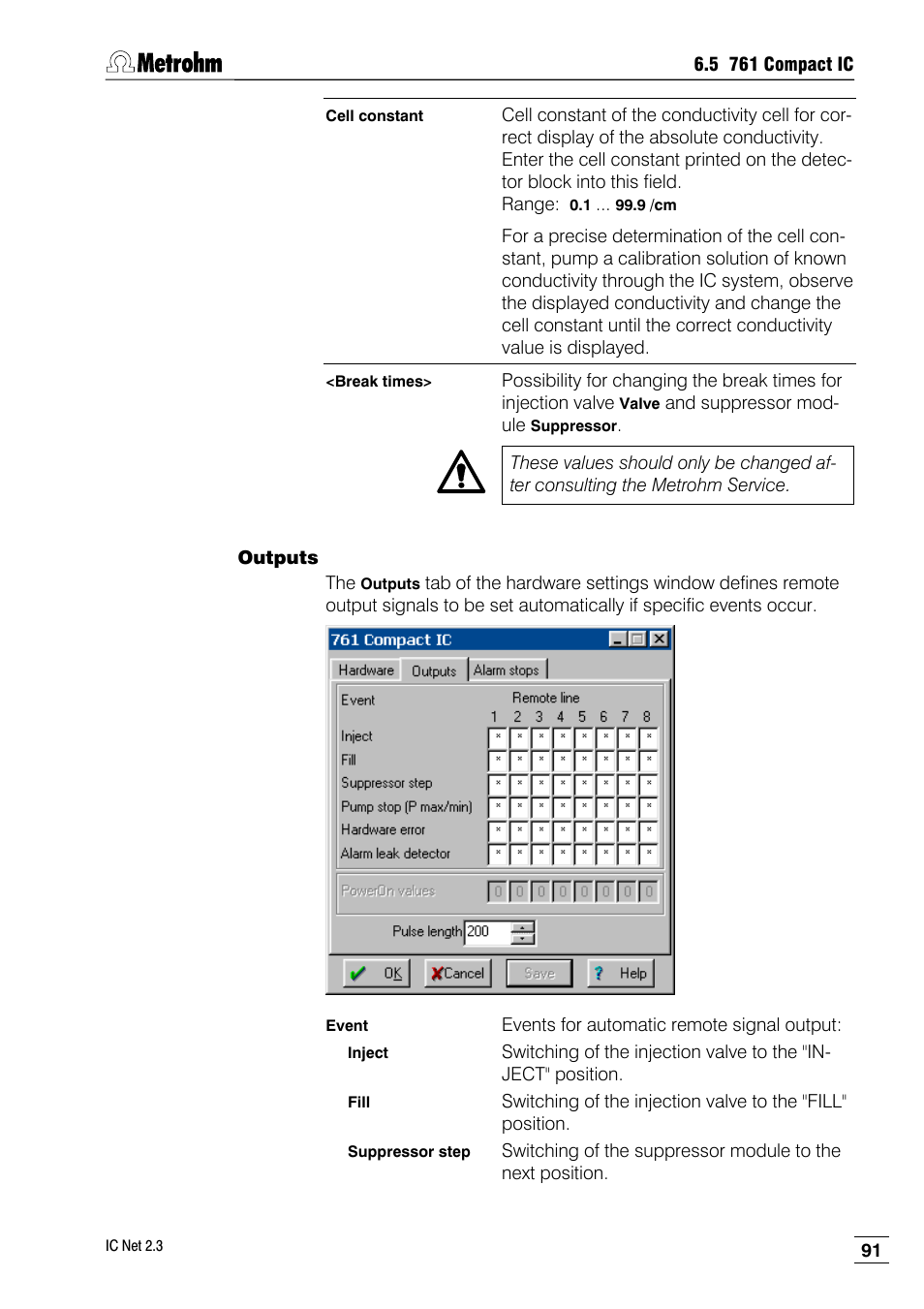 Outputs | Metrohm IC Net 2.3 User Manual | Page 101 / 389