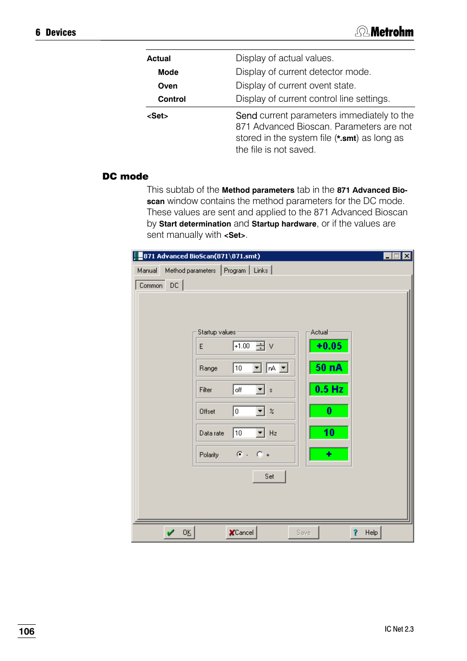 Dc mode | Metrohm IC Net 2.3 User Manual | Page 116 / 389