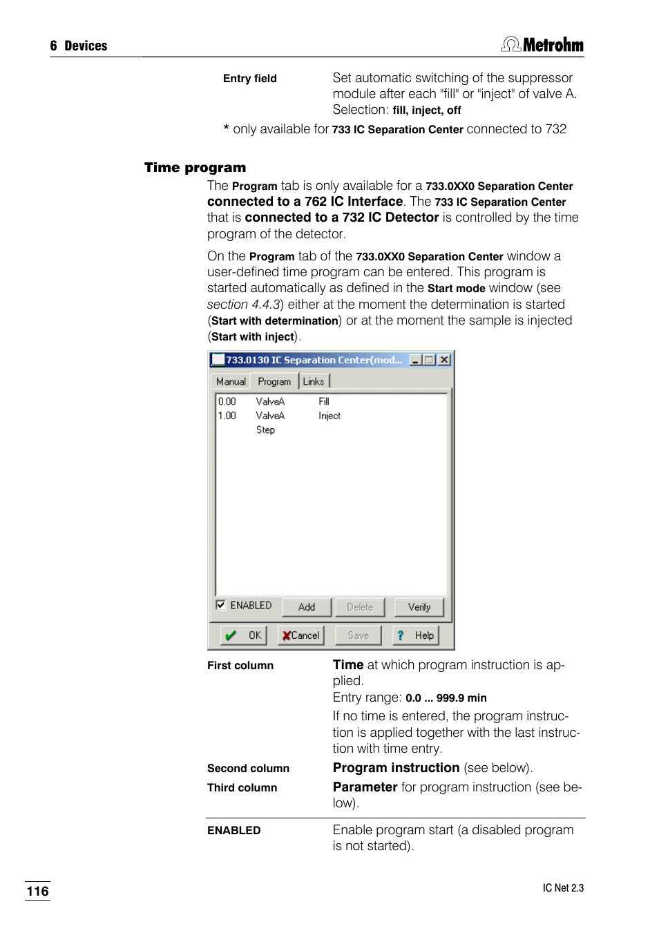 Time program | Metrohm IC Net 2.3 User Manual | Page 126 / 389