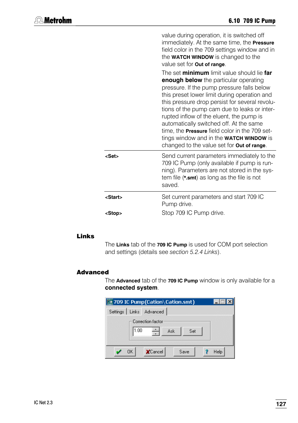 Links, Advanced | Metrohm IC Net 2.3 User Manual | Page 137 / 389