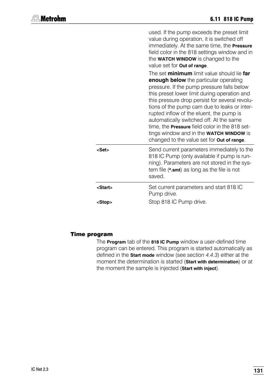 Time program | Metrohm IC Net 2.3 User Manual | Page 141 / 389