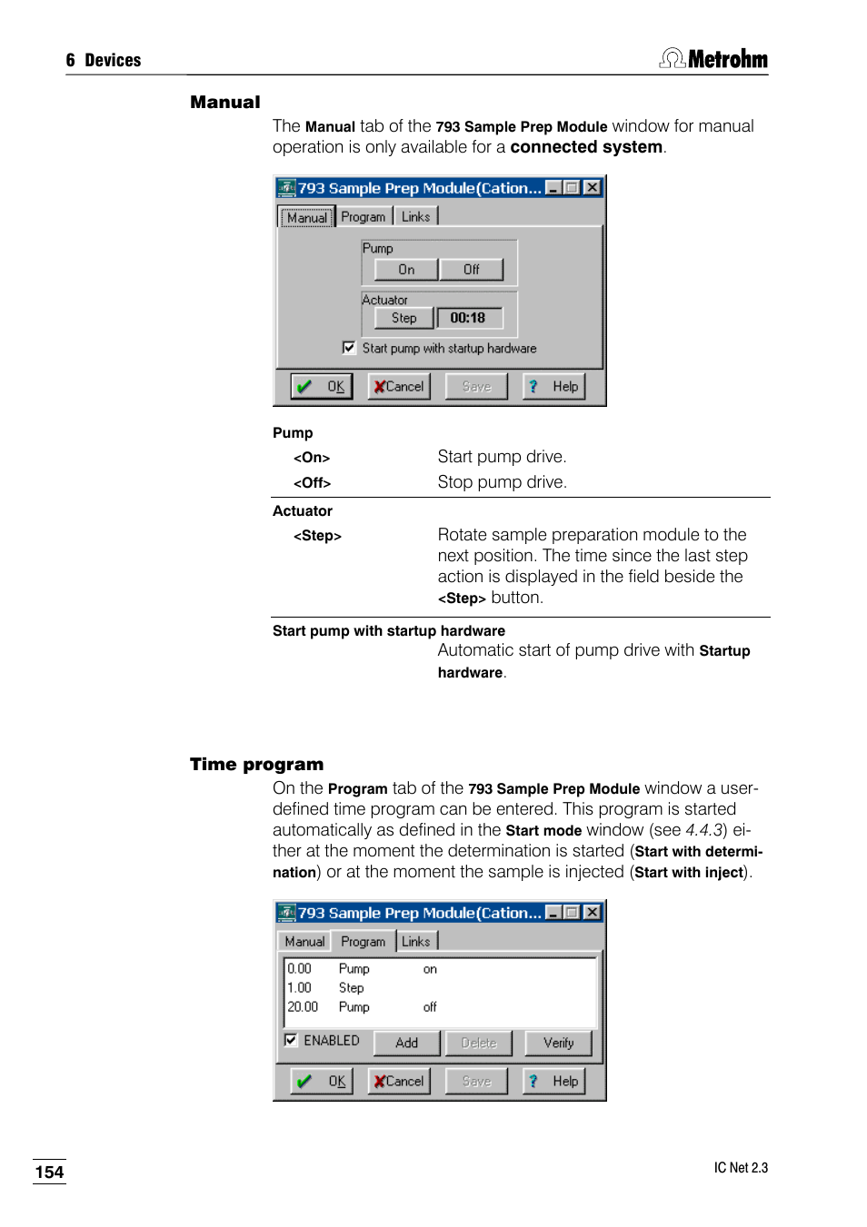 Manual, Time program | Metrohm IC Net 2.3 User Manual | Page 164 / 389