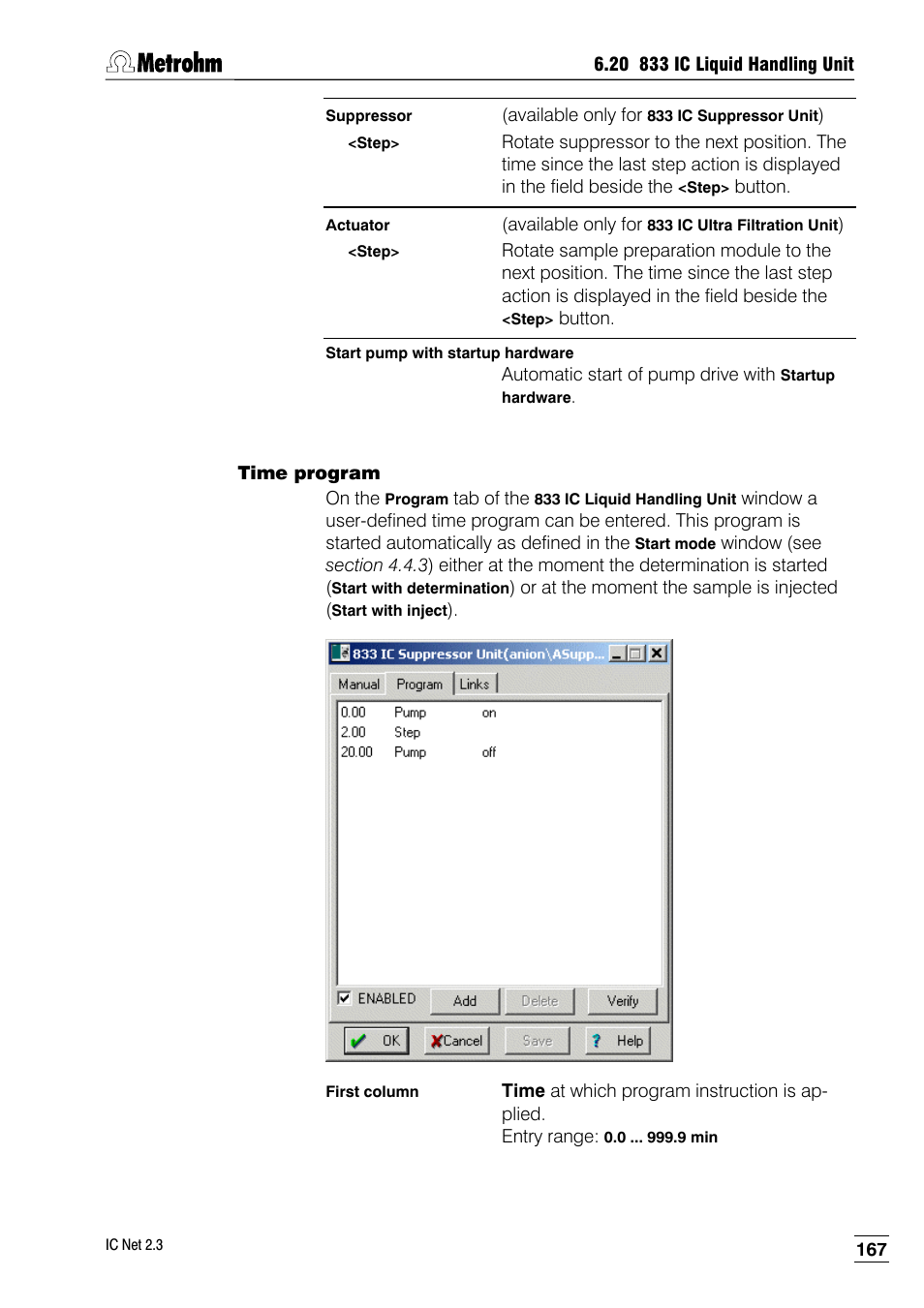 Time program | Metrohm IC Net 2.3 User Manual | Page 177 / 389