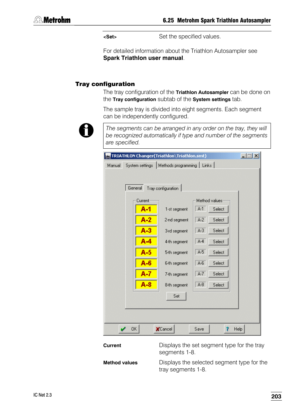 Tray configuration | Metrohm IC Net 2.3 User Manual | Page 213 / 389