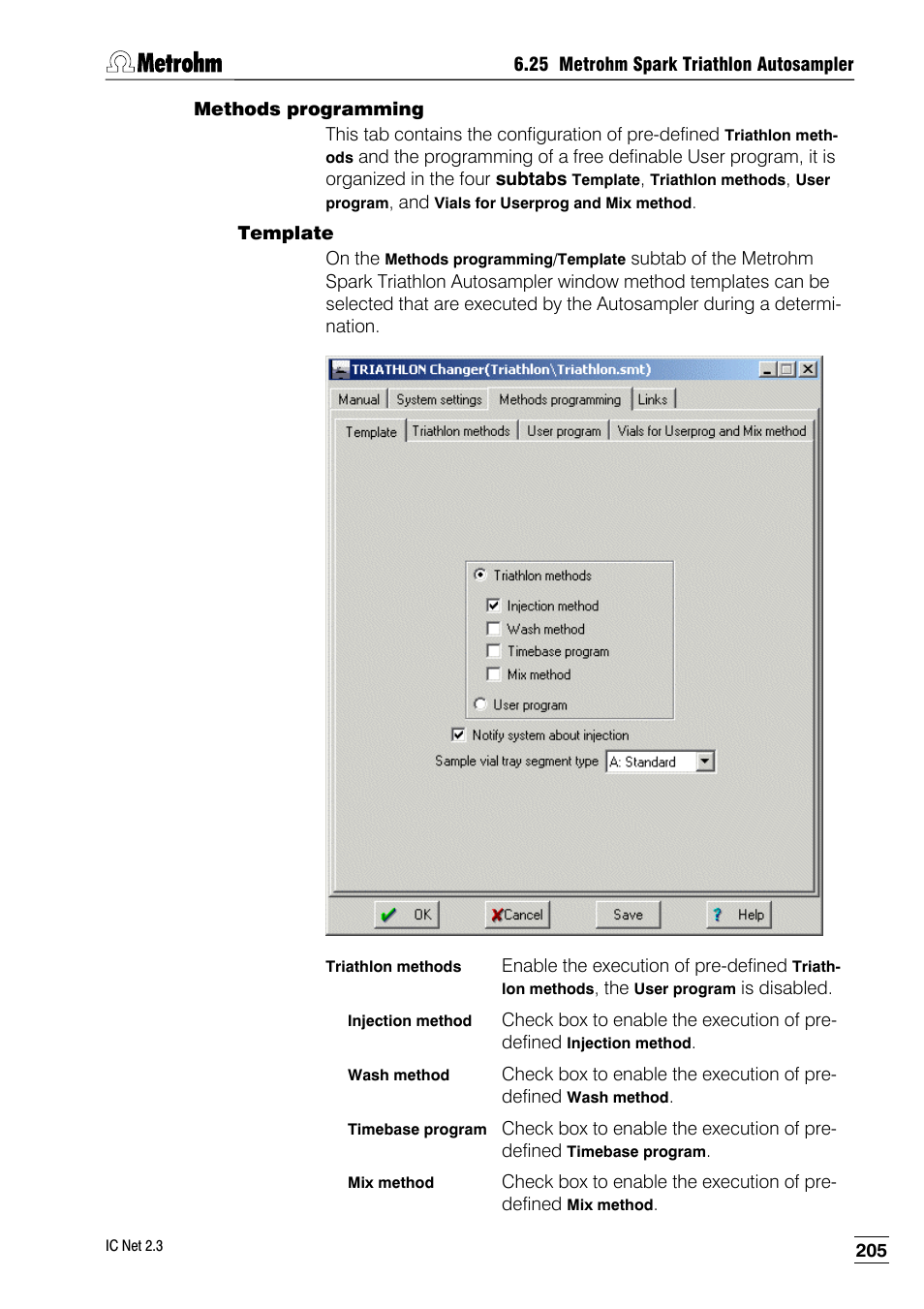 Methods programming, Template | Metrohm IC Net 2.3 User Manual | Page 215 / 389
