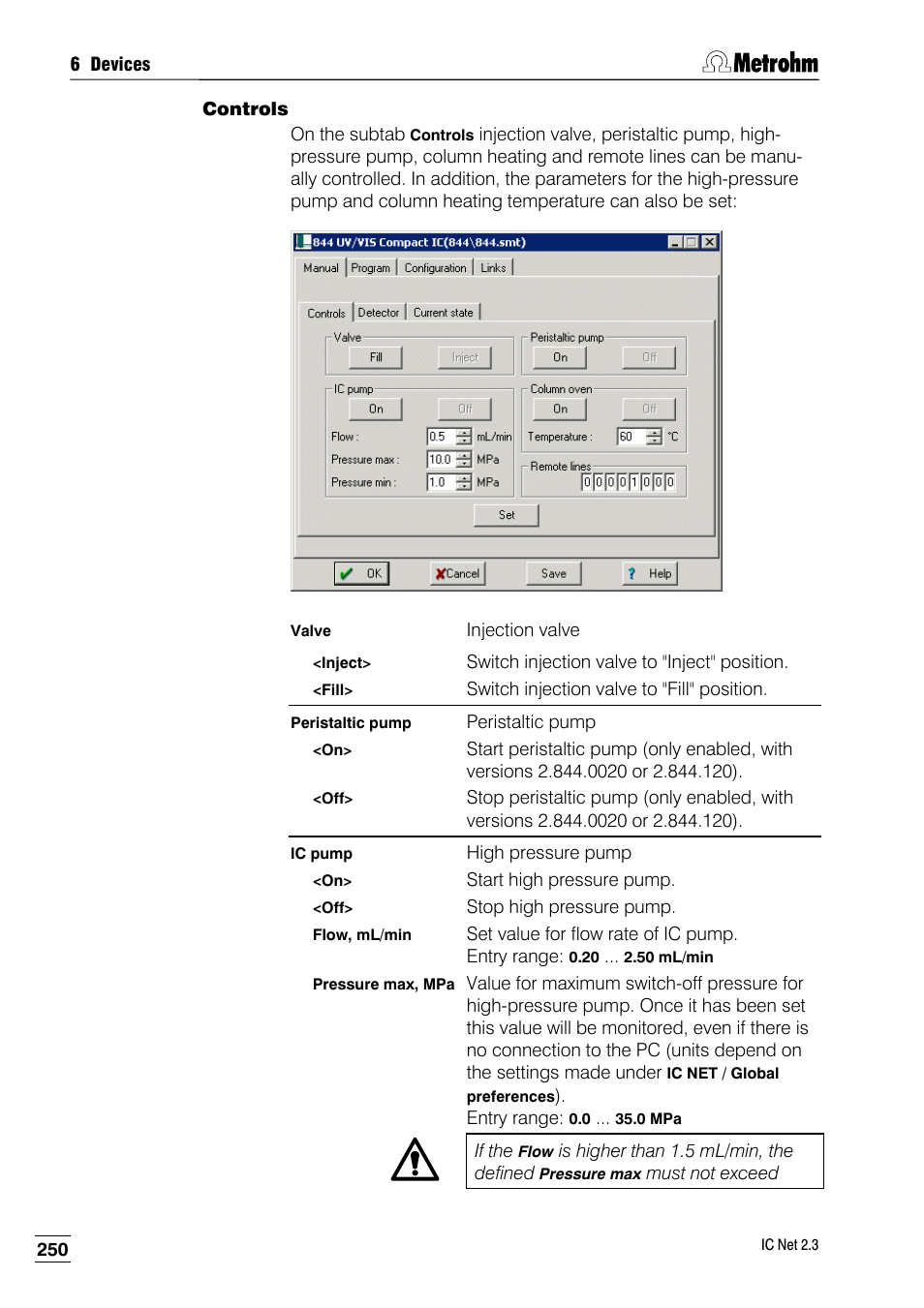 Controls | Metrohm IC Net 2.3 User Manual | Page 260 / 389