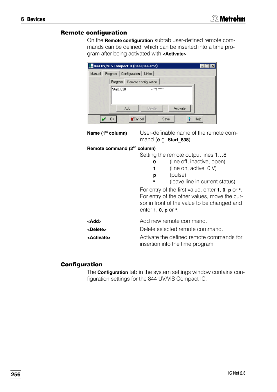 Remote configuration, Configuration | Metrohm IC Net 2.3 User Manual | Page 266 / 389