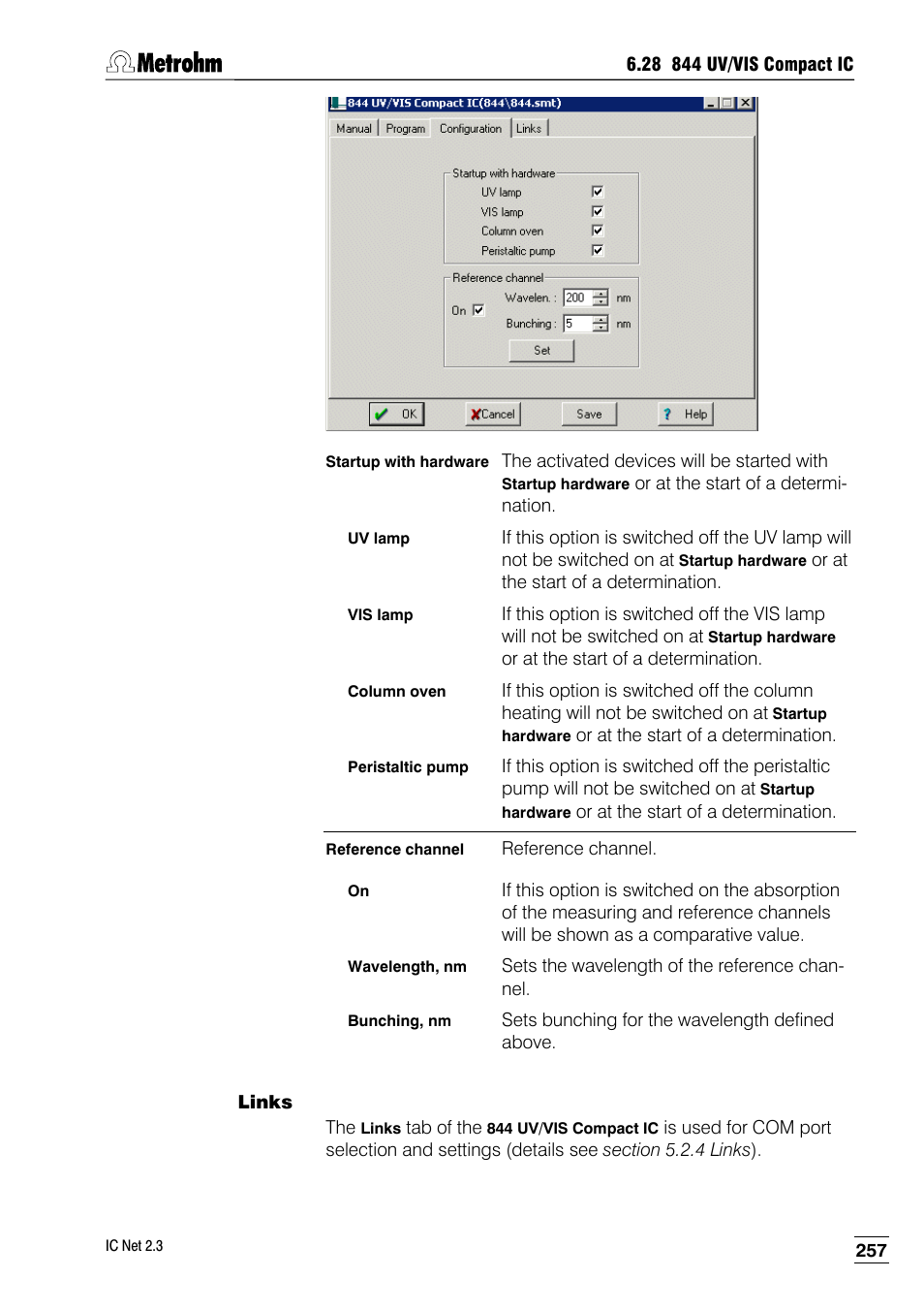 Links | Metrohm IC Net 2.3 User Manual | Page 267 / 389