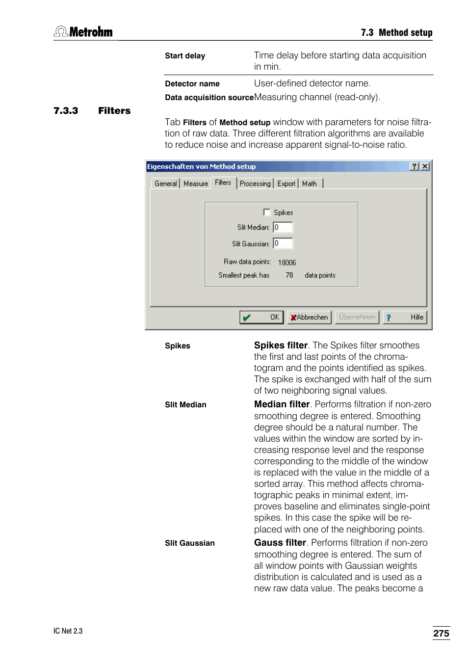 3 filters | Metrohm IC Net 2.3 User Manual | Page 285 / 389