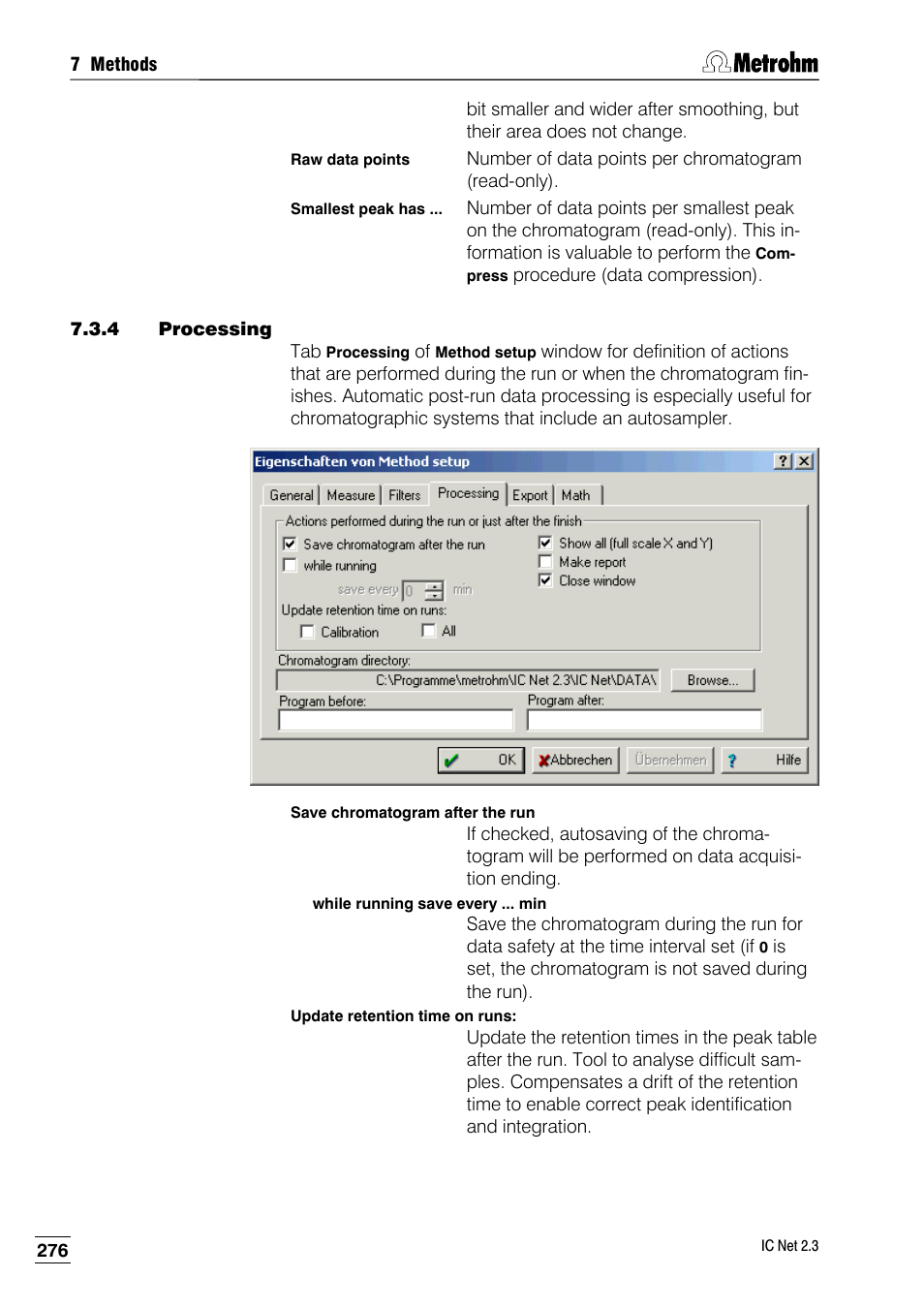 4 processing | Metrohm IC Net 2.3 User Manual | Page 286 / 389