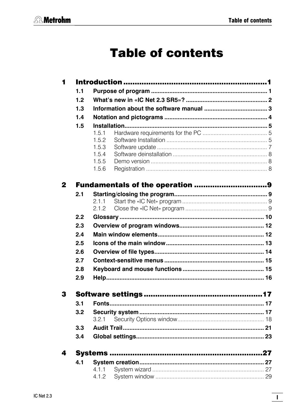 Metrohm IC Net 2.3 User Manual | Page 3 / 389