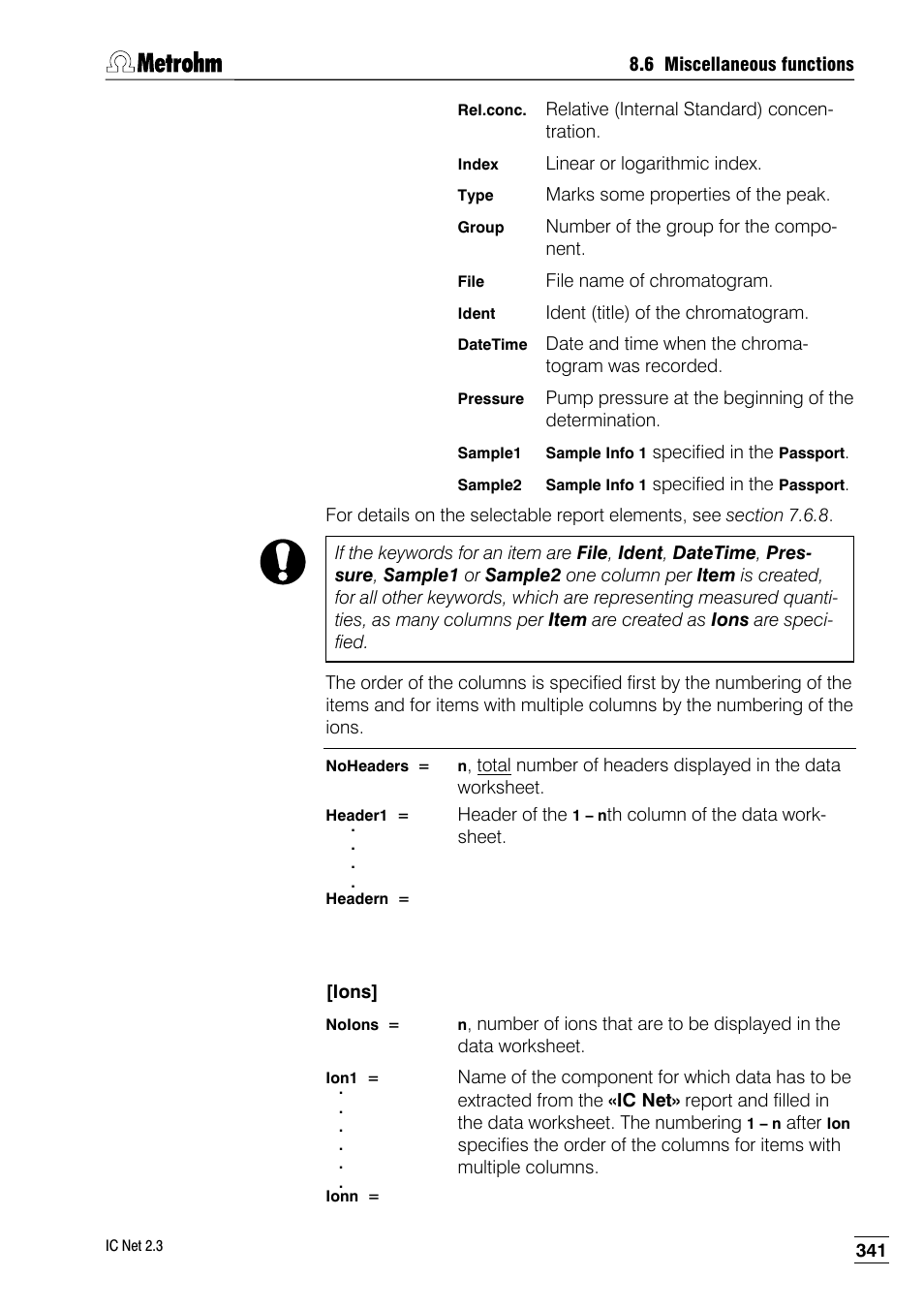 Metrohm IC Net 2.3 User Manual | Page 351 / 389