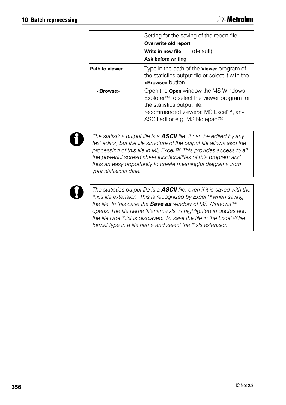 Metrohm IC Net 2.3 User Manual | Page 366 / 389