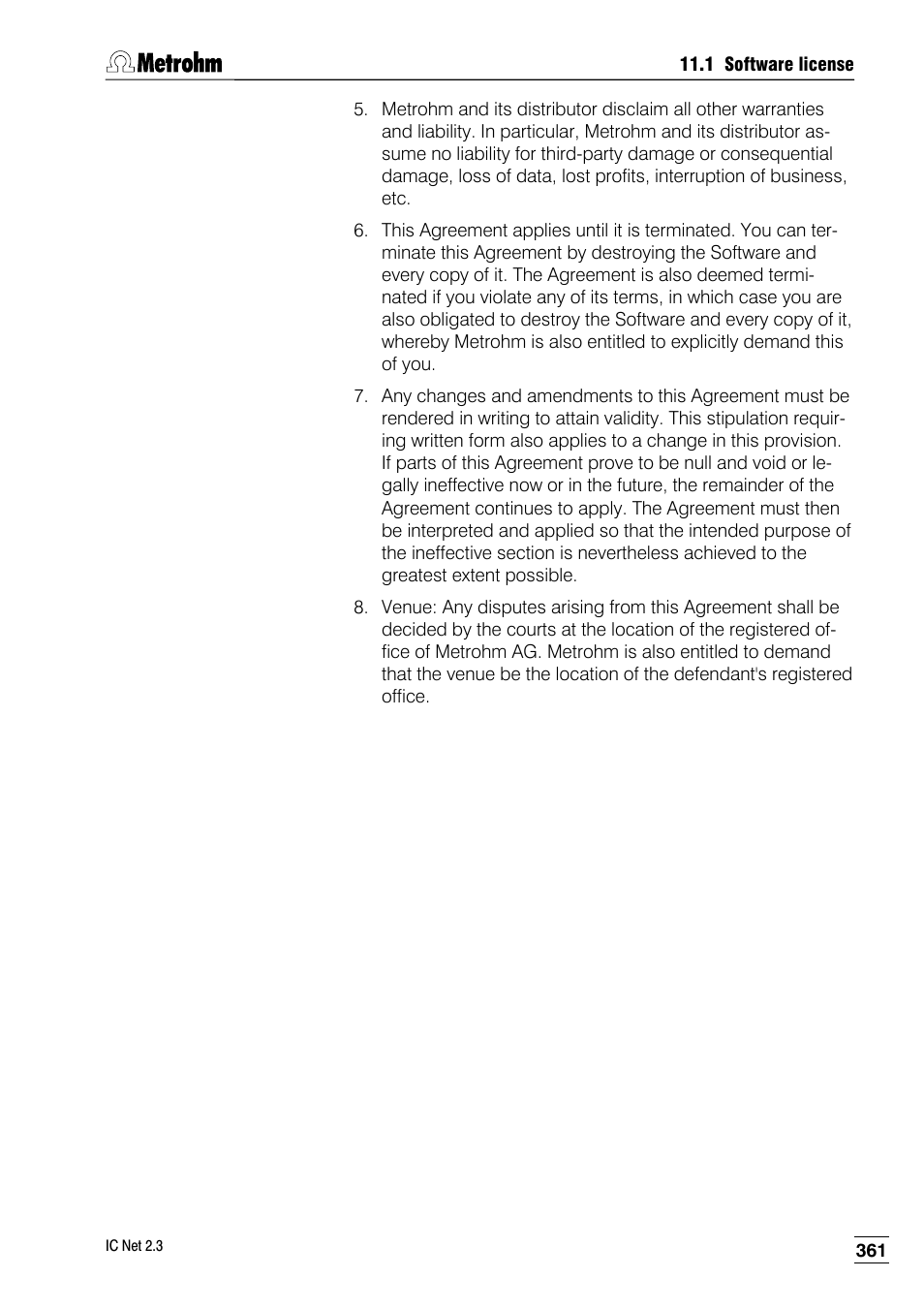 Metrohm IC Net 2.3 User Manual | Page 371 / 389