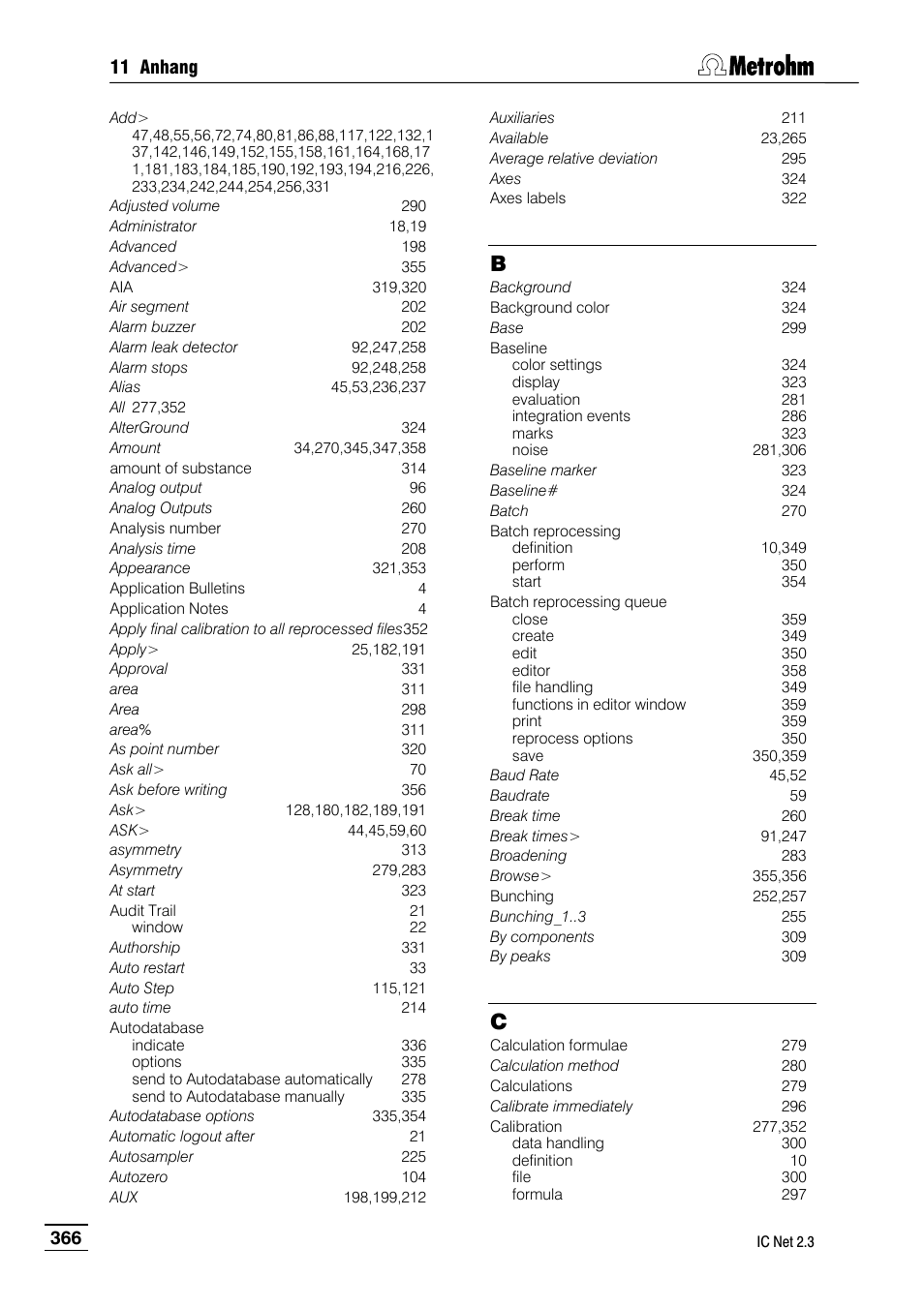 Metrohm IC Net 2.3 User Manual | Page 376 / 389