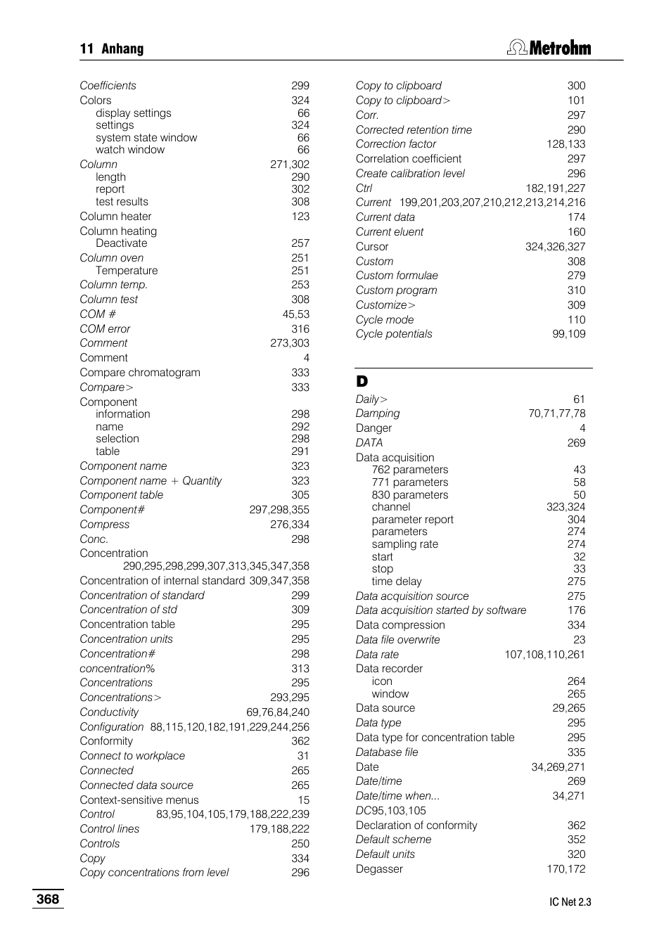 Metrohm IC Net 2.3 User Manual | Page 378 / 389