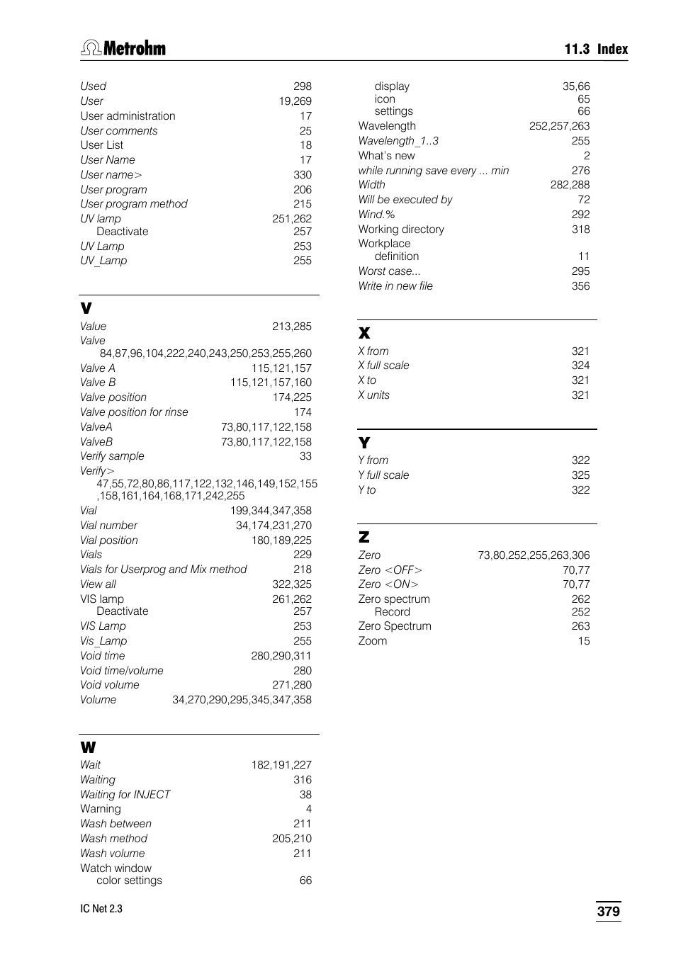 Metrohm IC Net 2.3 User Manual | Page 389 / 389