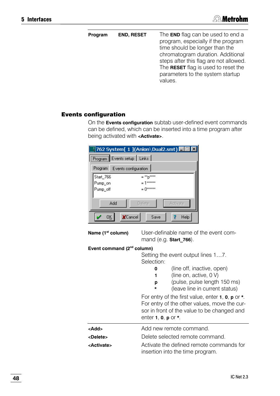 Events configuration | Metrohm IC Net 2.3 User Manual | Page 58 / 389