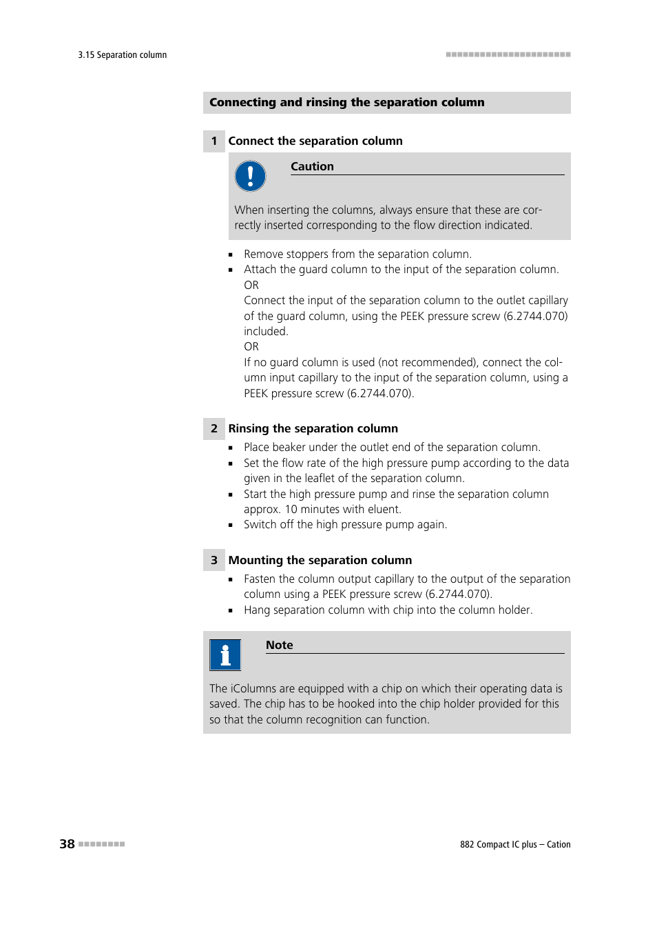 Metrohm 882 Compact IC plus – Cation User Manual | Page 46 / 93