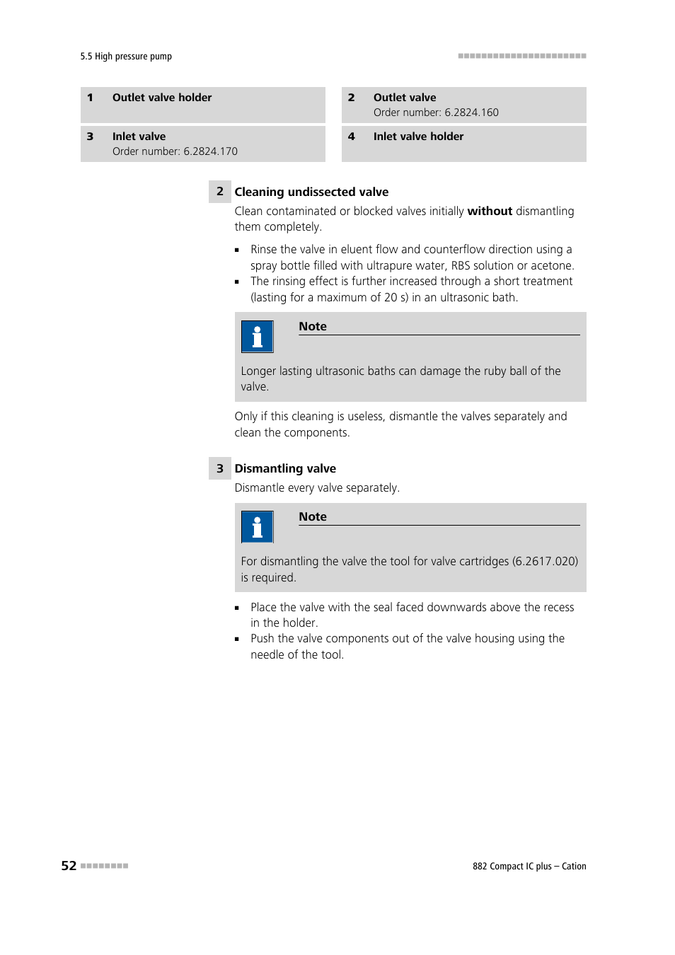 Result of contaminated valves (26-2) , (26-3) | Metrohm 882 Compact IC plus – Cation User Manual | Page 60 / 93