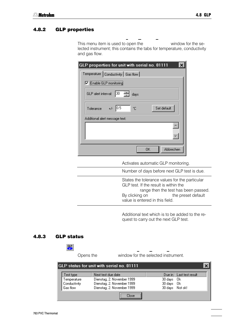 Metrohm 763 PVC Thermomat Manual User Manual | Page 124 / 157