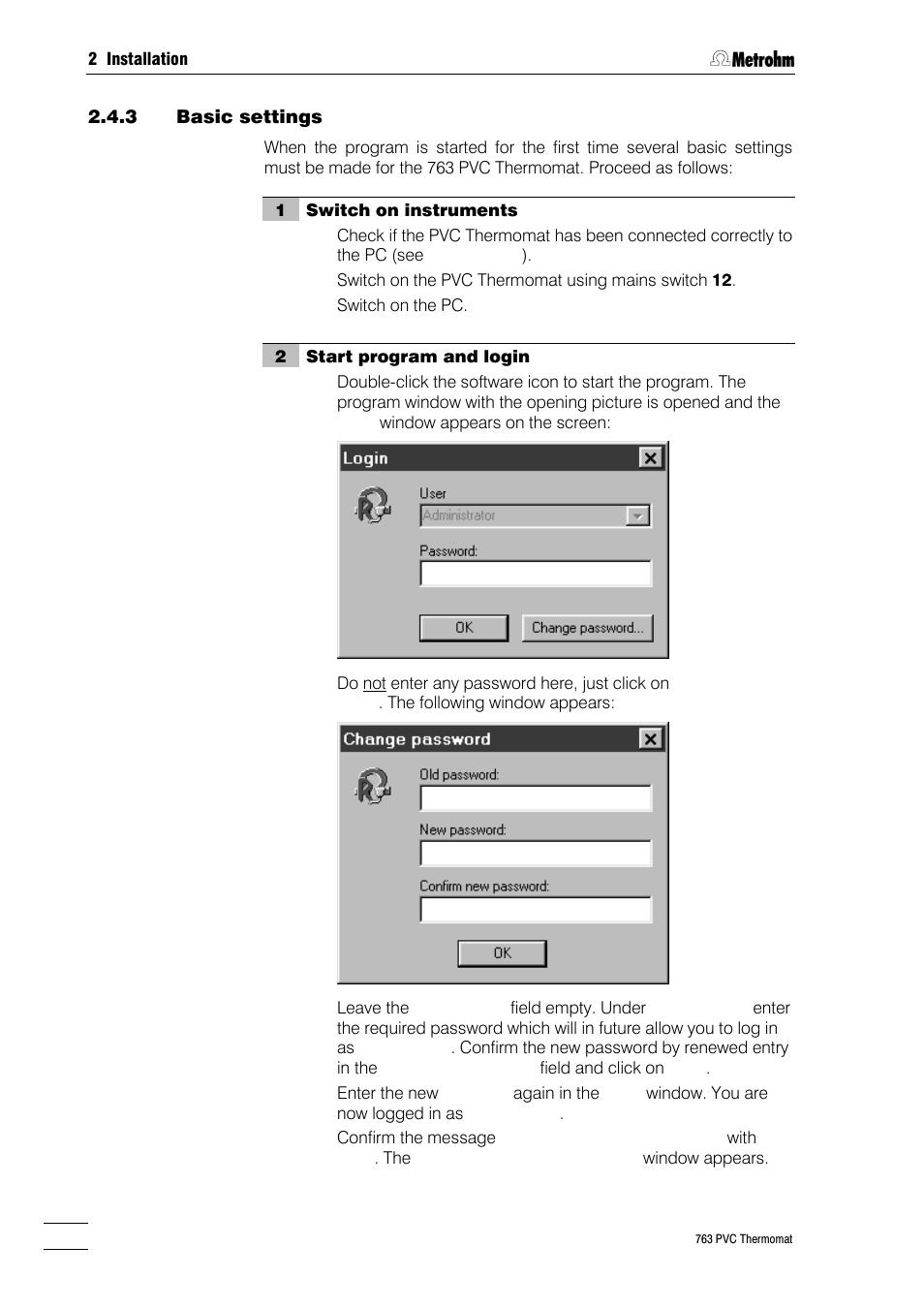 Metrohm 763 PVC Thermomat Manual User Manual | Page 23 / 157