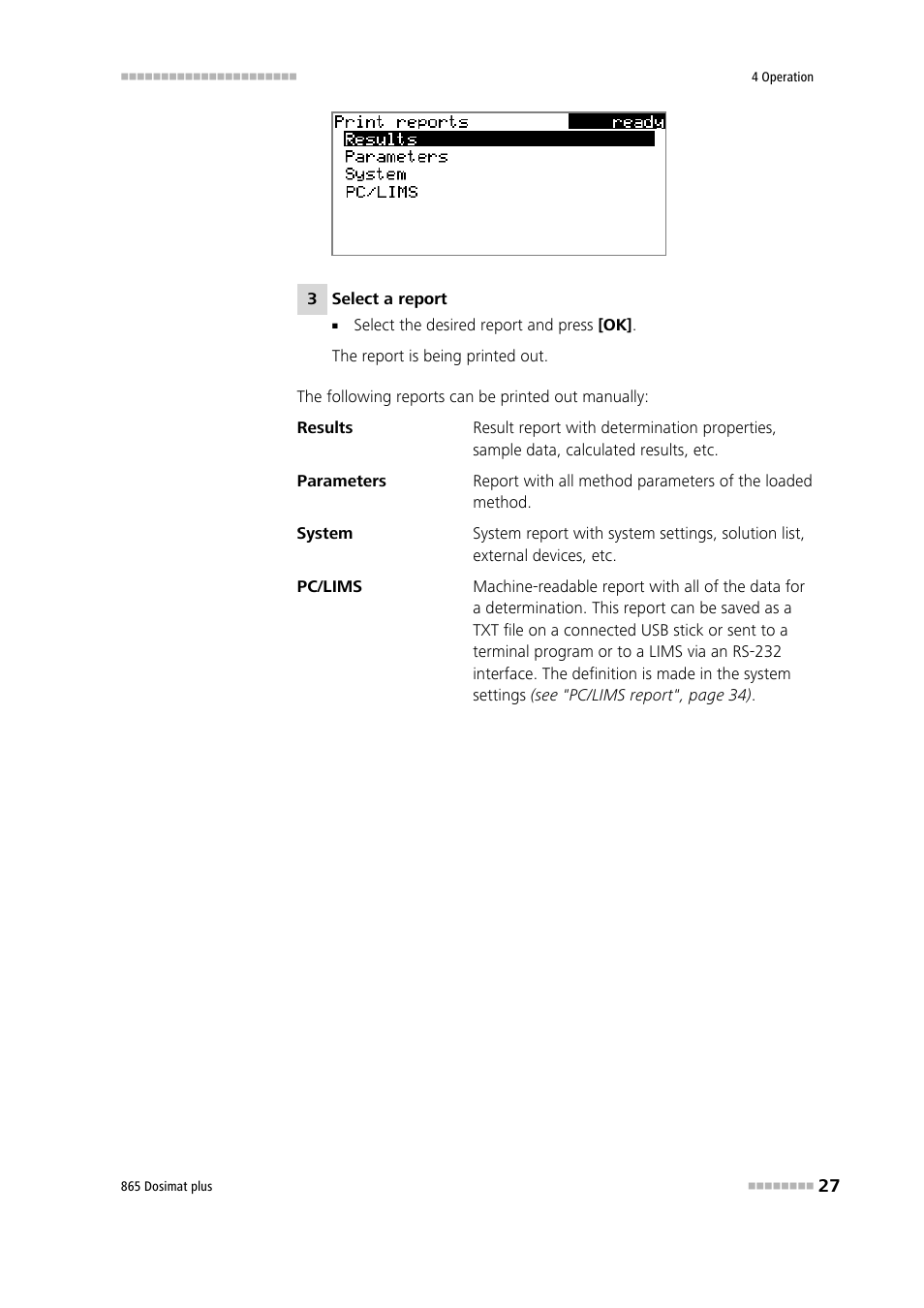 Metrohm 865 Dosimat plus User Manual | Page 37 / 97