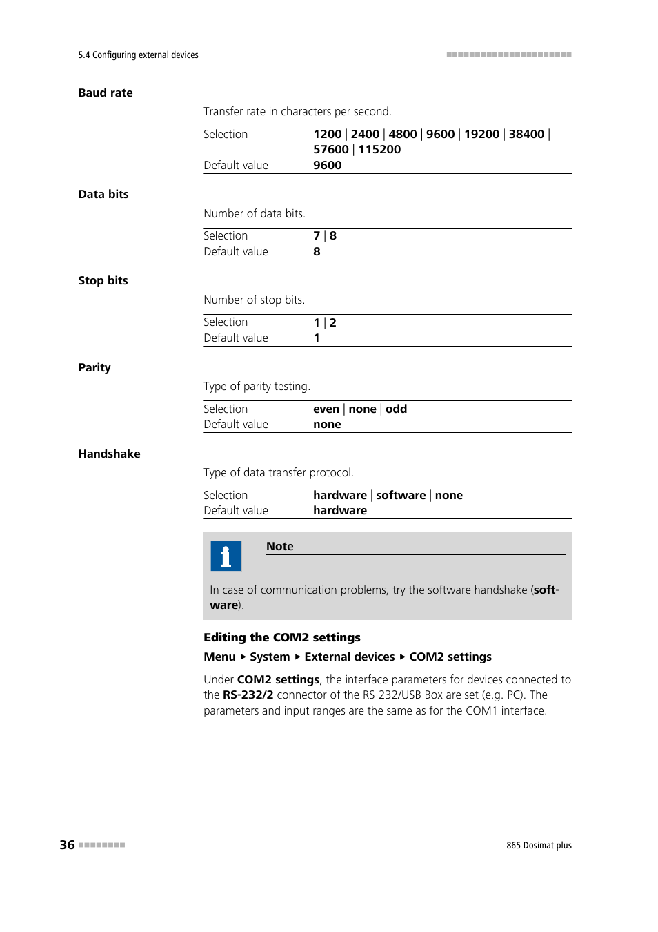 Metrohm 865 Dosimat plus User Manual | Page 46 / 97