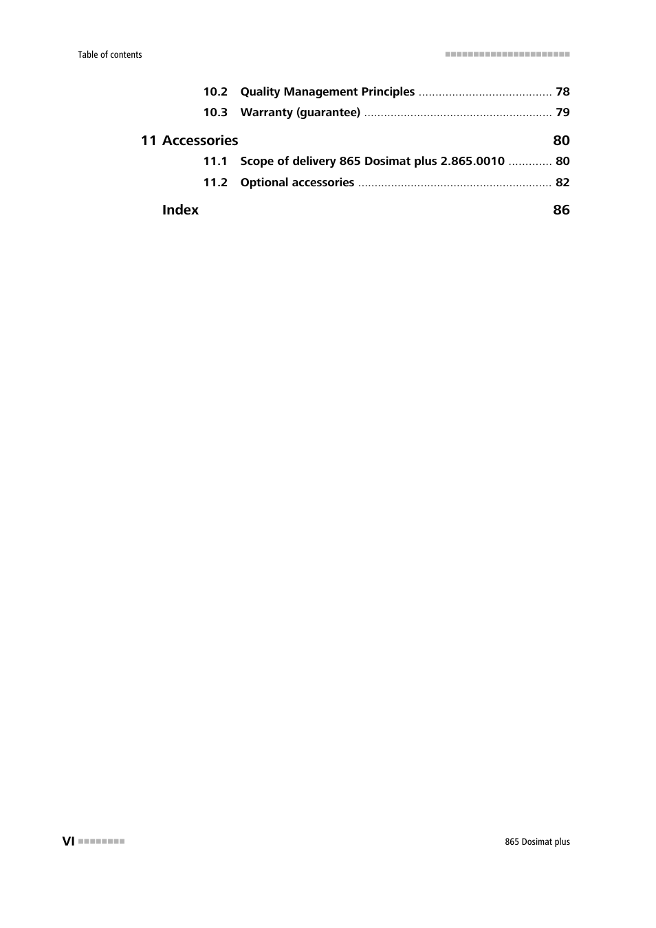 Metrohm 865 Dosimat plus User Manual | Page 8 / 97