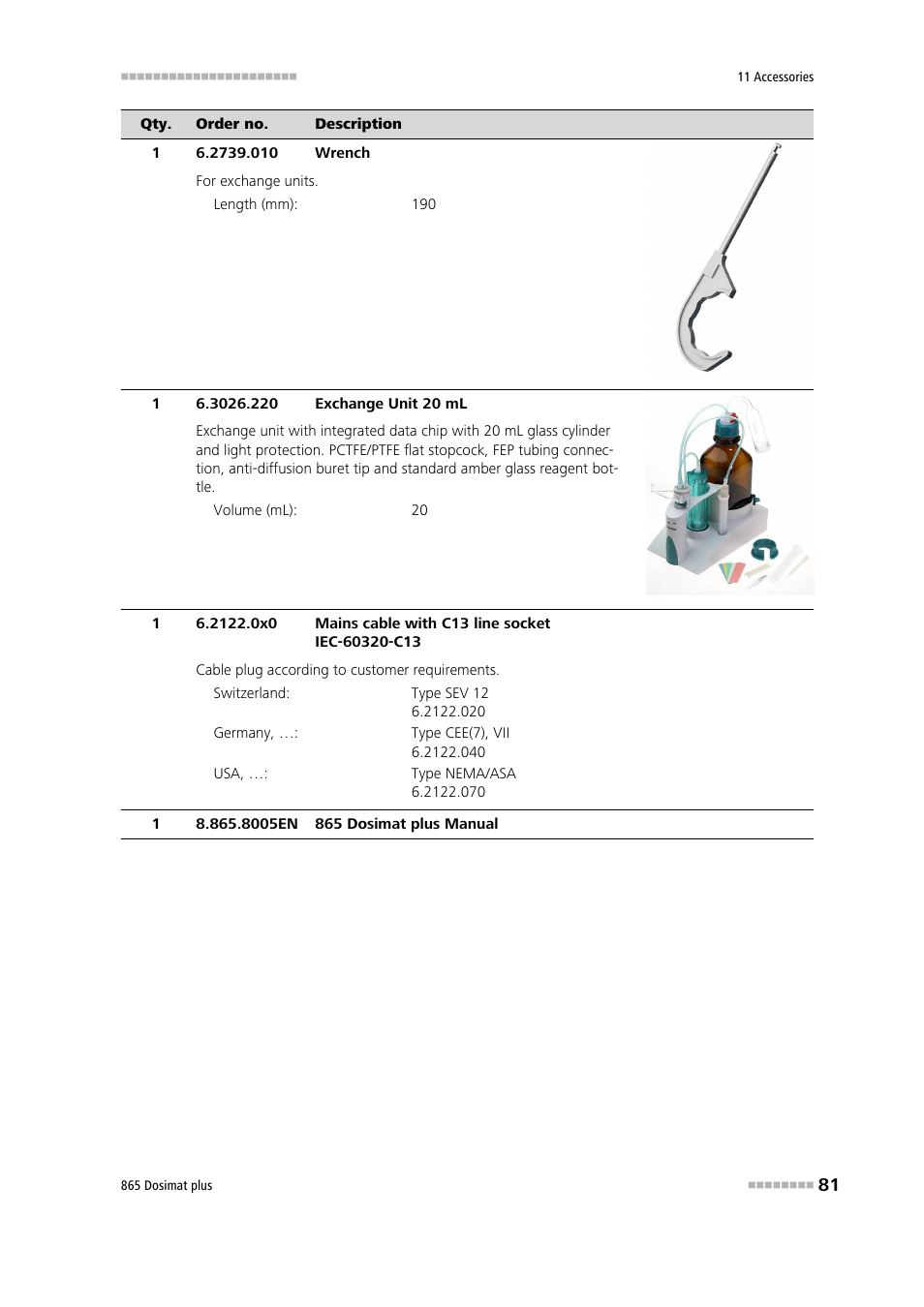 Metrohm 865 Dosimat plus User Manual | Page 91 / 97