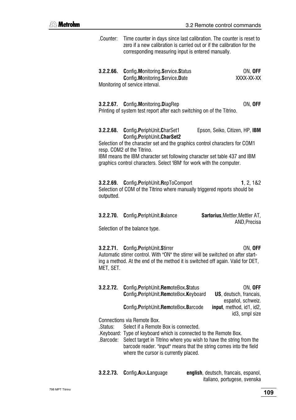 Metrohm 798 MPT Titrino User Manual | Page 113 / 184