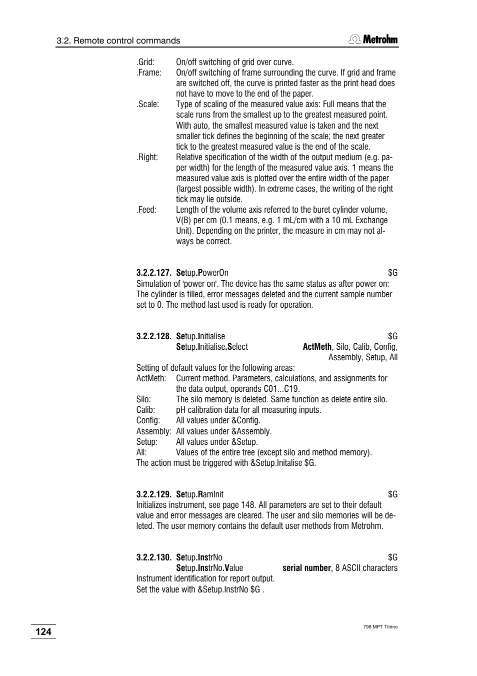 Metrohm 798 MPT Titrino User Manual | Page 128 / 184
