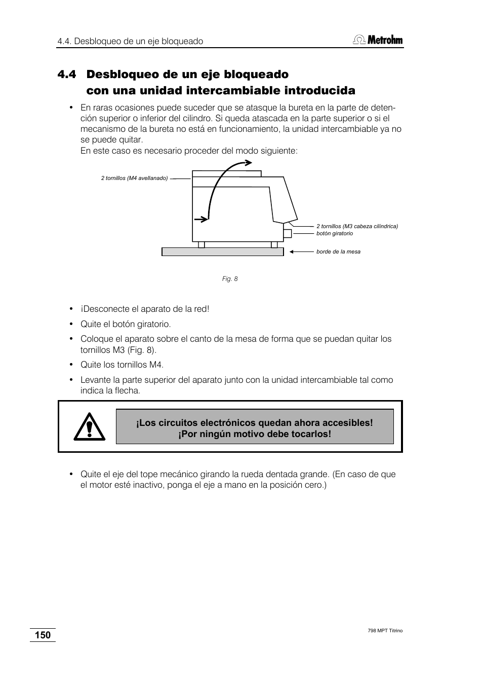 Metrohm 798 MPT Titrino User Manual | Page 154 / 184