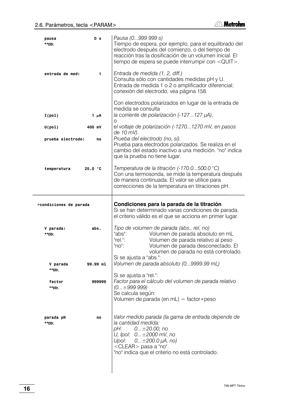 Metrohm 798 MPT Titrino User Manual | Page 20 / 184