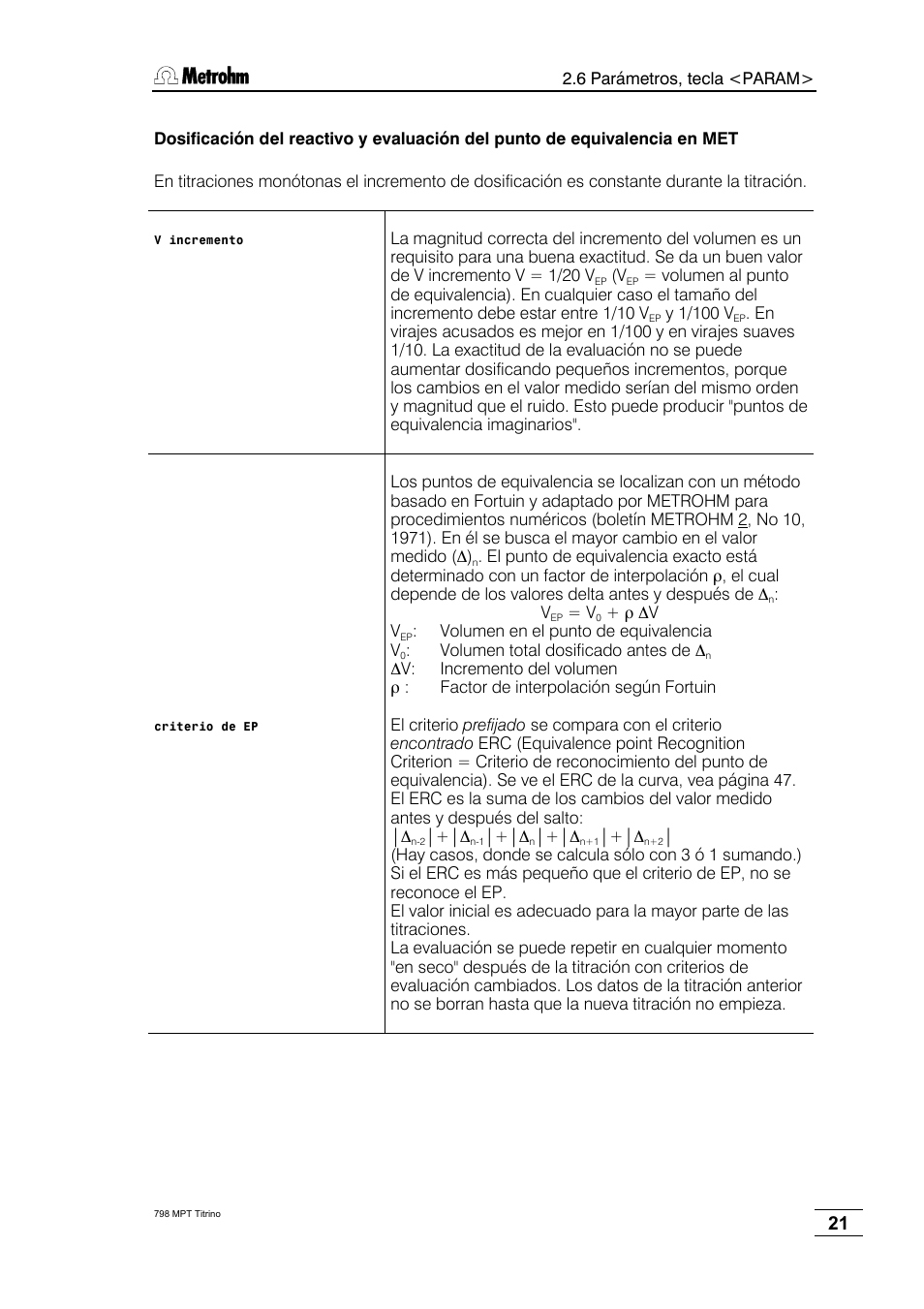 Metrohm 798 MPT Titrino User Manual | Page 25 / 184