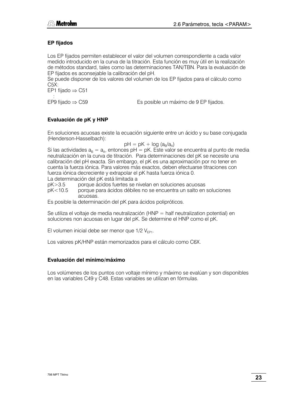 Metrohm 798 MPT Titrino User Manual | Page 27 / 184