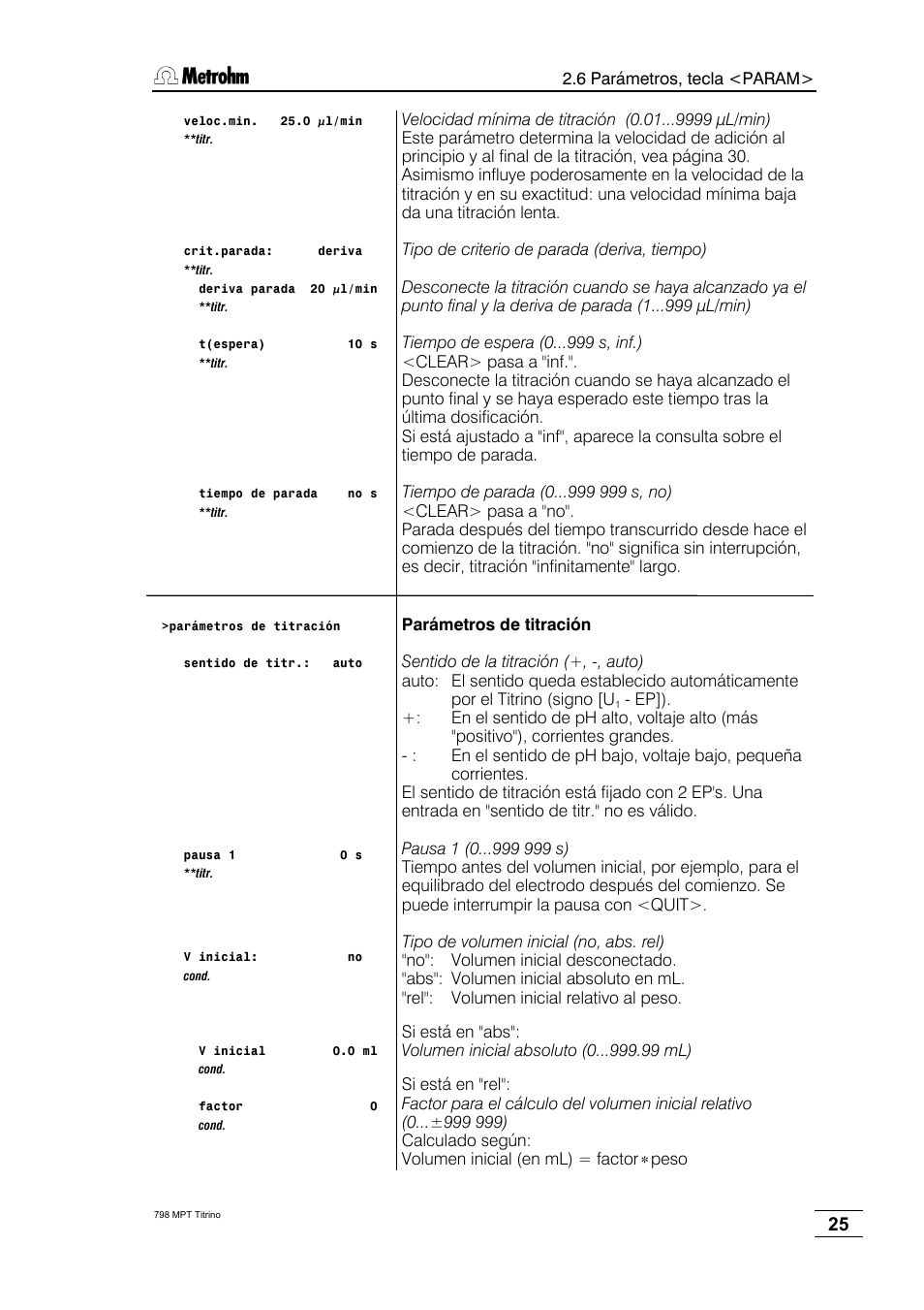 Metrohm 798 MPT Titrino User Manual | Page 29 / 184