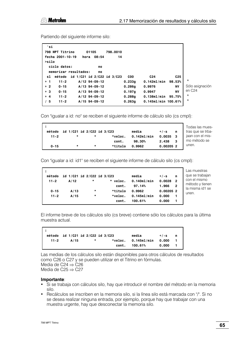 Metrohm 798 MPT Titrino User Manual | Page 69 / 184