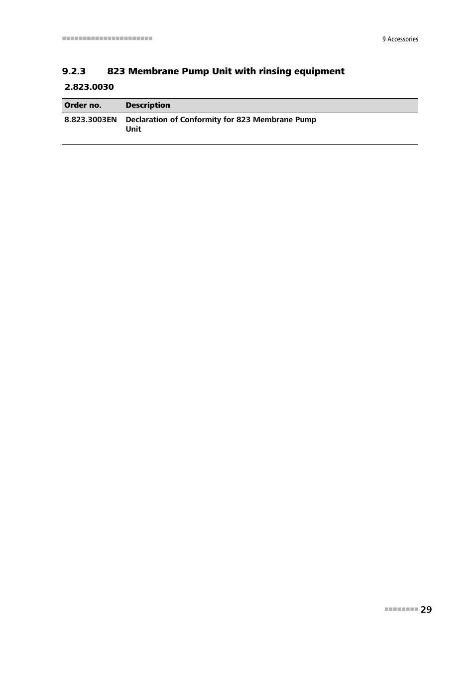 3 823 membrane pump unit with rinsing equipment, 823 membrane pump unit with rinsing equipment | Metrohm 823 Membrane Pump Unit User Manual | Page 37 / 38