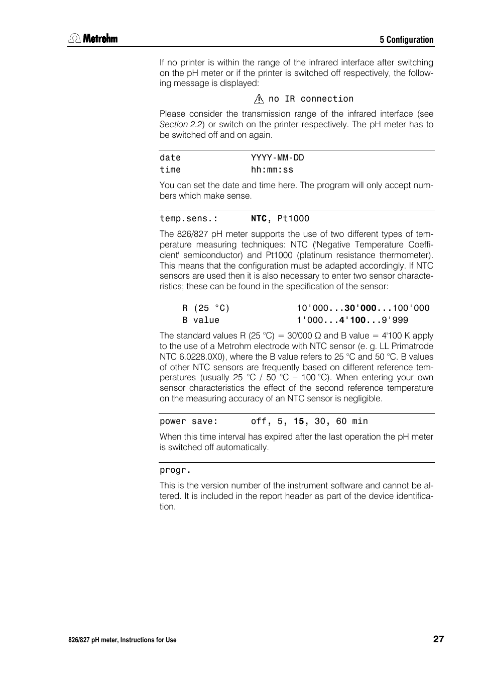 Metrohm 827 pH lab User Manual | Page 35 / 82