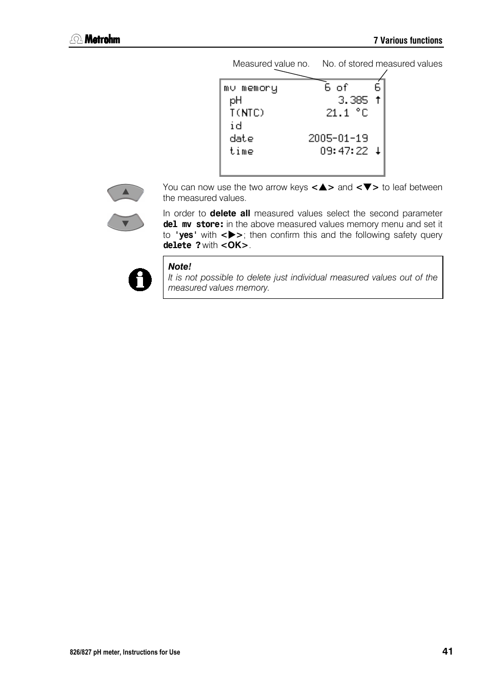 Metrohm 827 pH lab User Manual | Page 49 / 82