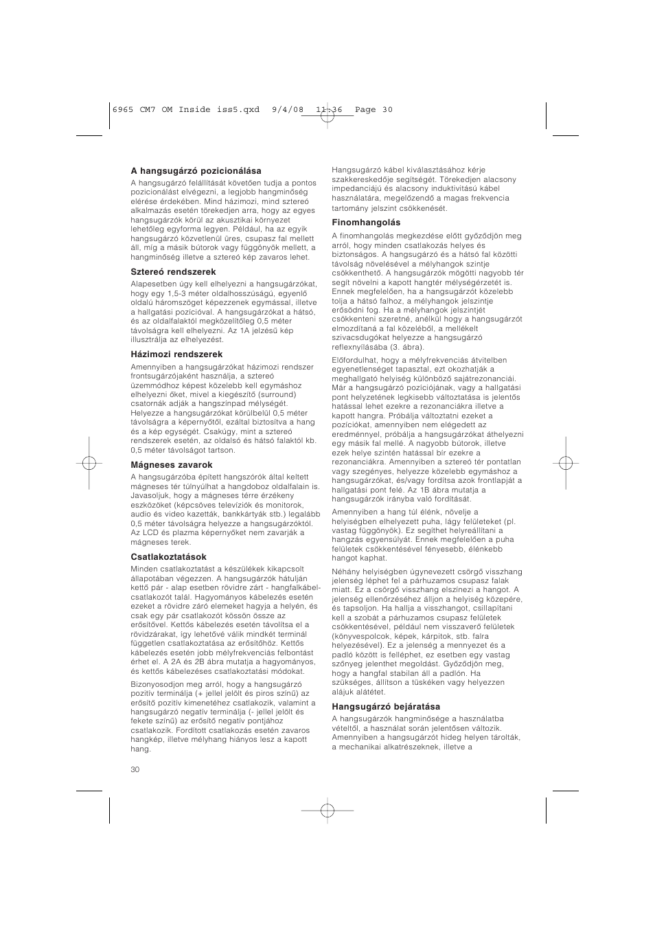 Bowers & Wilkins CM9 User Manual | Page 33 / 45