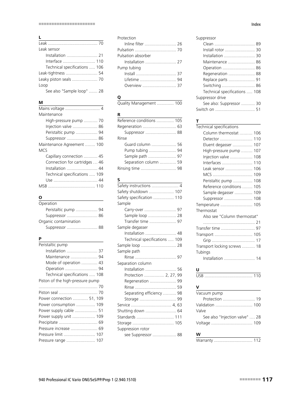 Metrohm 940 Professional IC Vario ONE/SeS/PP/Prep 1 User Manual | Page 127 / 127